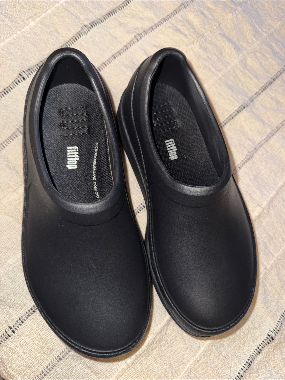 Fitflop Black Matte Slip-On Clog for Healthcare Professionals or everyday wear